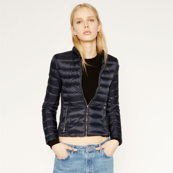 contrast puffer jacket zara